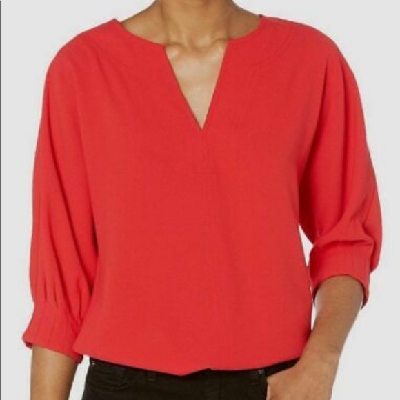 Trina Turk NWT Sussuro Split Neck top - Picture 3 of 5